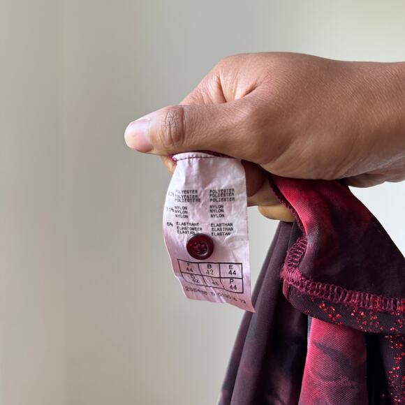 Vintage Pimkie Red Galaxy Satin Blouse (S/M) - Picture 9 of 9